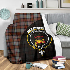 Cameron of Erracht Weathered Tartan Crest Blanket Wave Style