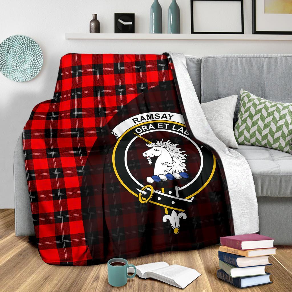 Ramsay Modern Tartan Crest Blanket Wave Style