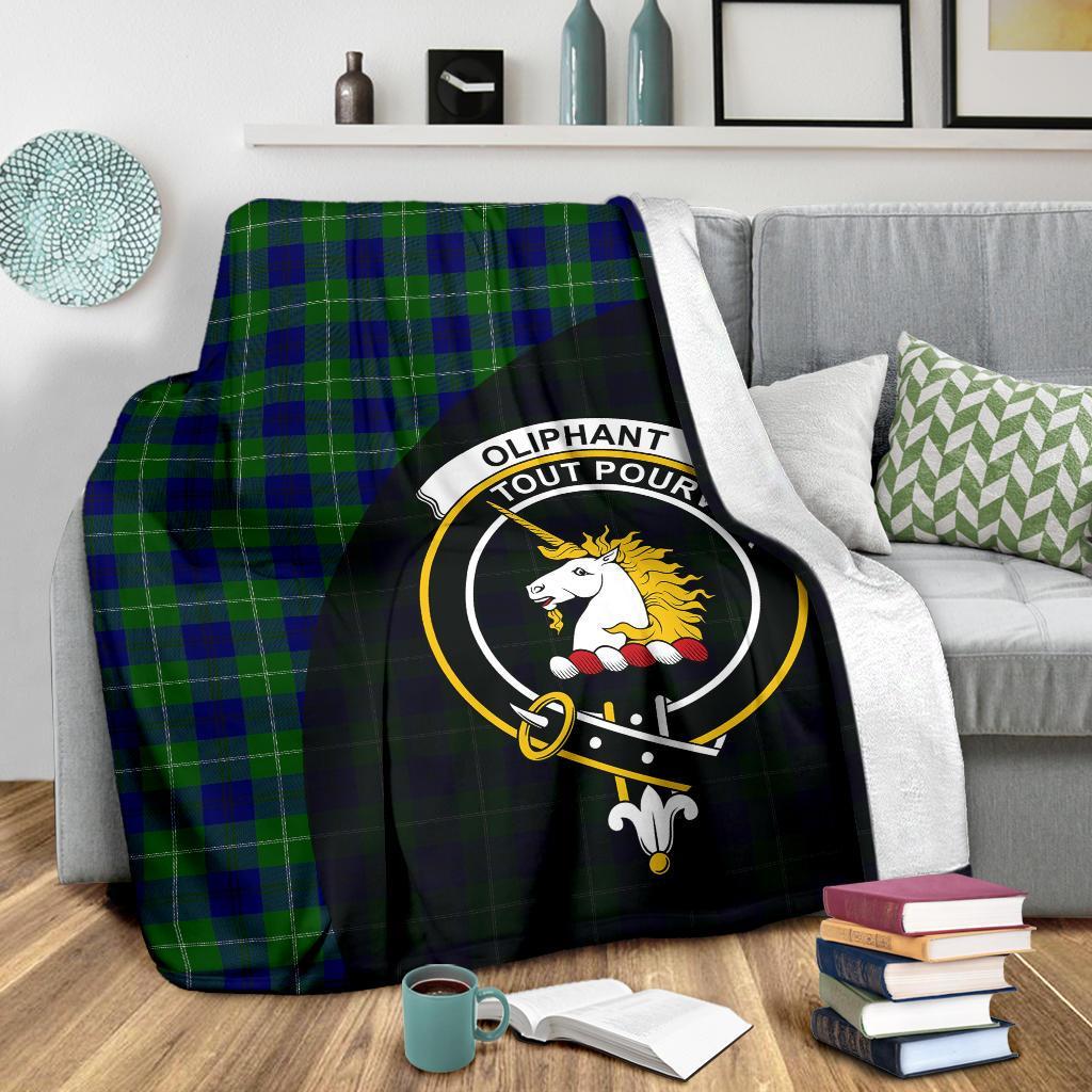 Oliphant Modern Tartan Crest Blanket Wave Style