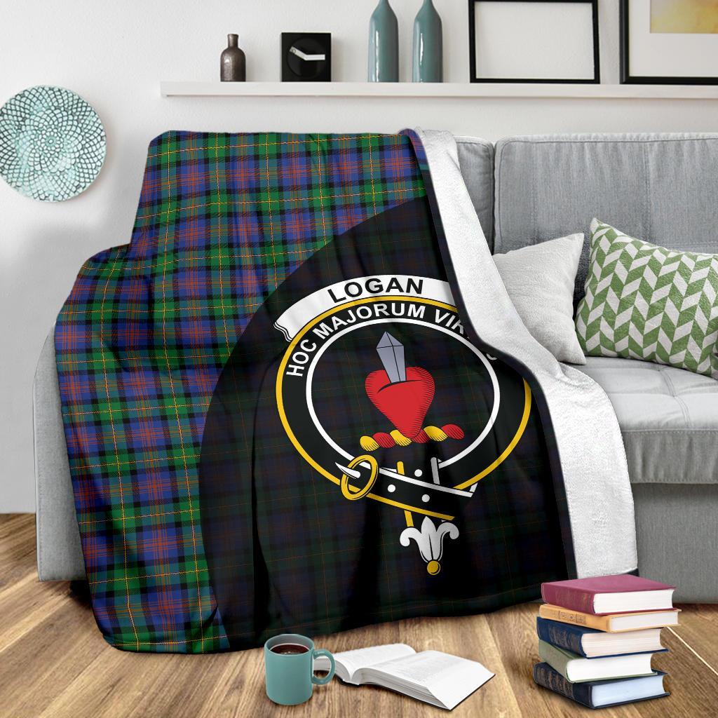 Logan Ancient Tartan Crest Blanket Wave Style