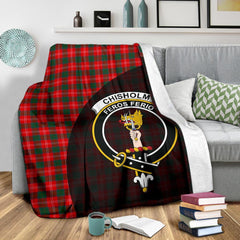 Chisholm Modern Tartan Crest Blanket Wave Style