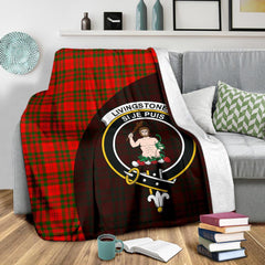 Livingstone Modern Tartan Crest Blanket Wave Style