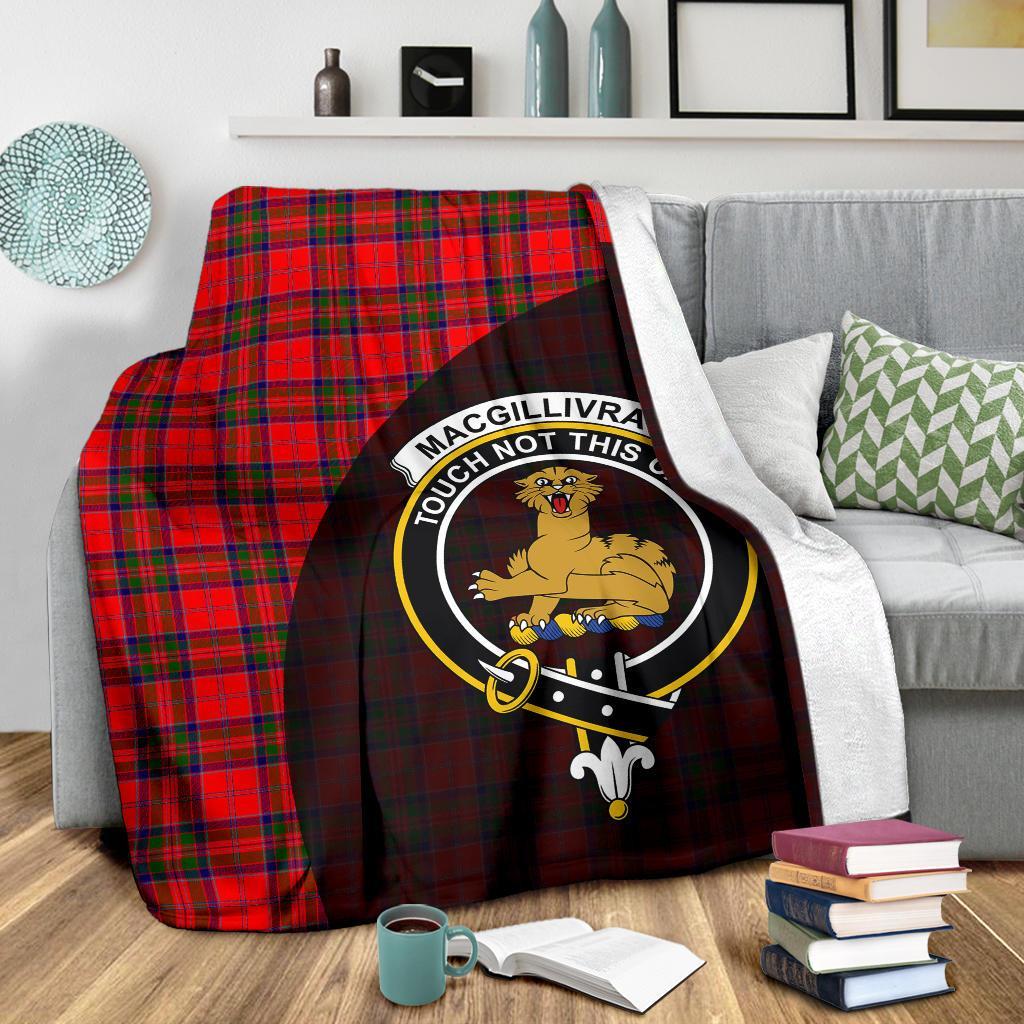 MacGillivray Modern Tartan Crest Blanket Wave Style