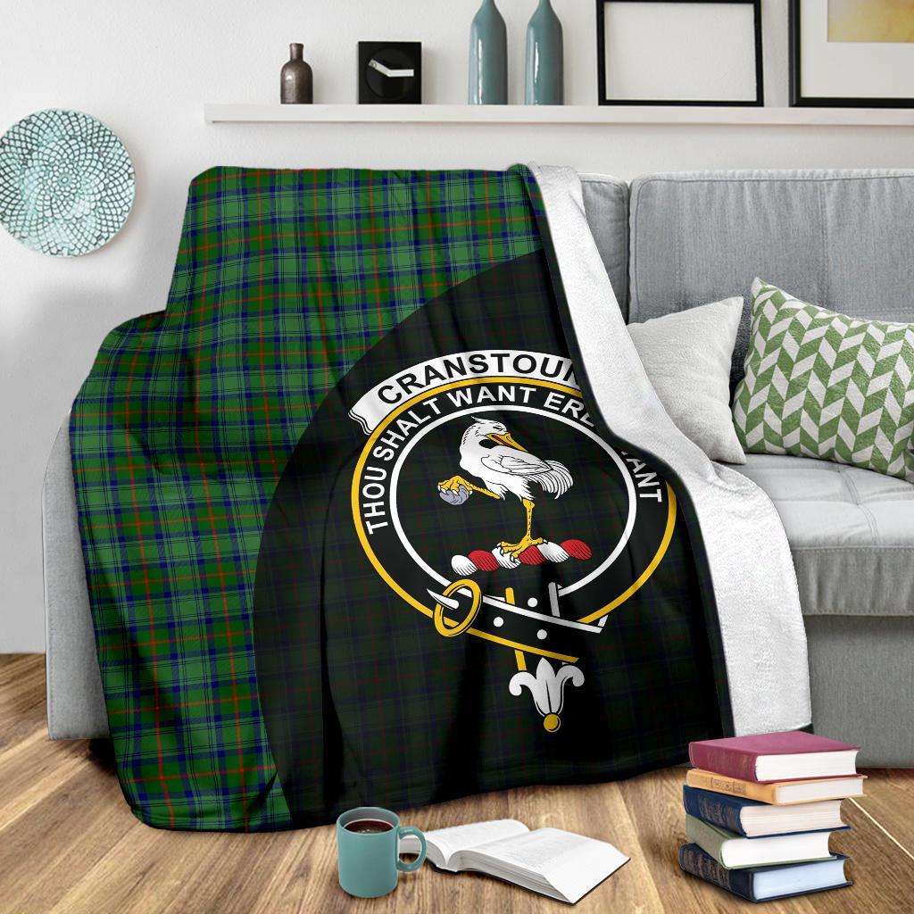 Cranstoun Tartan Crest Blanket Wave Style