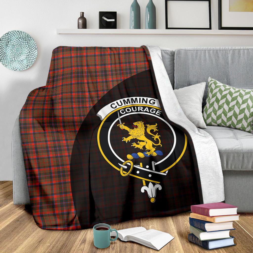 Cumming Hunting Weathered Tartan Crest Blanket Wave Style