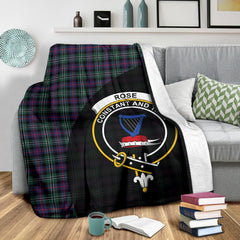 Rose Hunting Modern Tartan Crest Blanket Wave Style