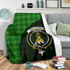 Galloway District Tartan Crest Blanket Wave Style