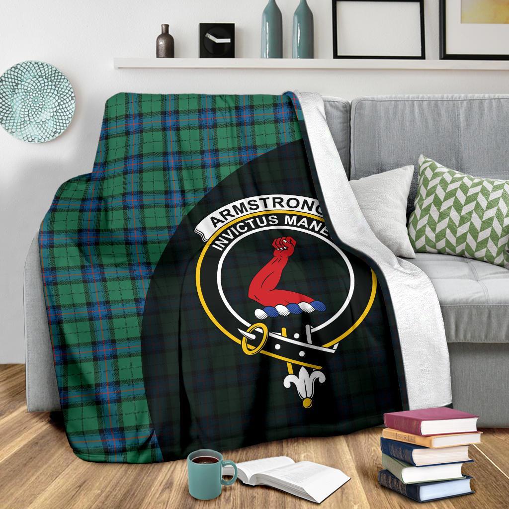 Armstrong Ancient Tartan Crest Blanket Wave Style