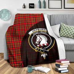 Hepburn Tartan Crest Blanket Wave Style