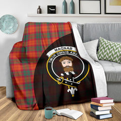 MacNab Ancient Tartan Crest Blanket Wave Style