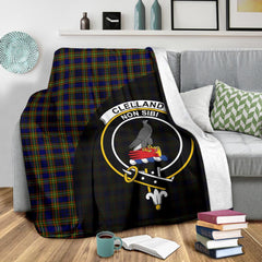 Clelland Modern Tartan Crest Blanket Wave Style