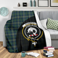 Kennedy Modern Tartan Crest Blanket Wave Style