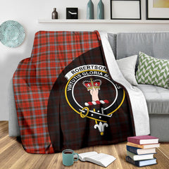 Robertson Weathered Tartan Crest Blanket Wave Style