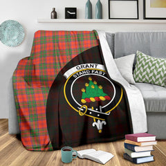 Grant Ancient Tartan Crest Blanket Wave Style