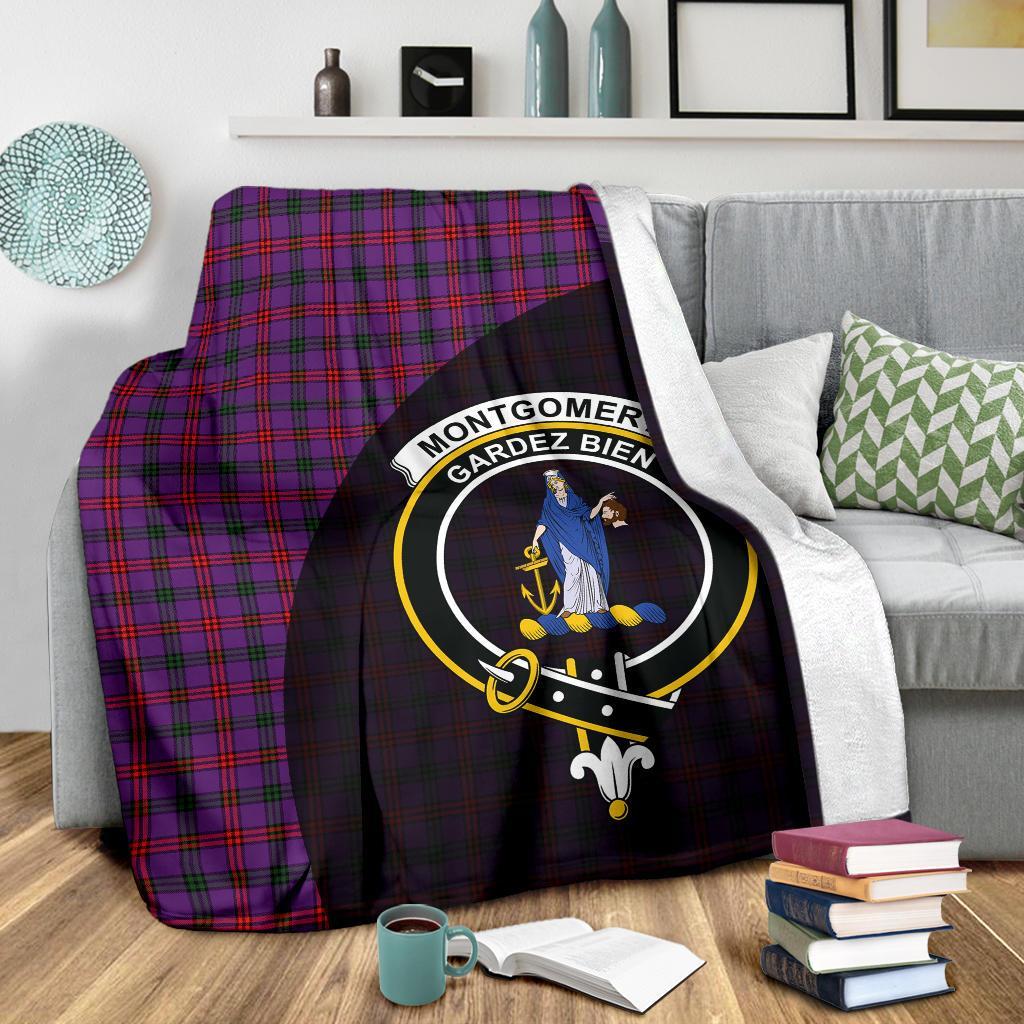 Montgomery Modern Tartan Crest Blanket Wave Style