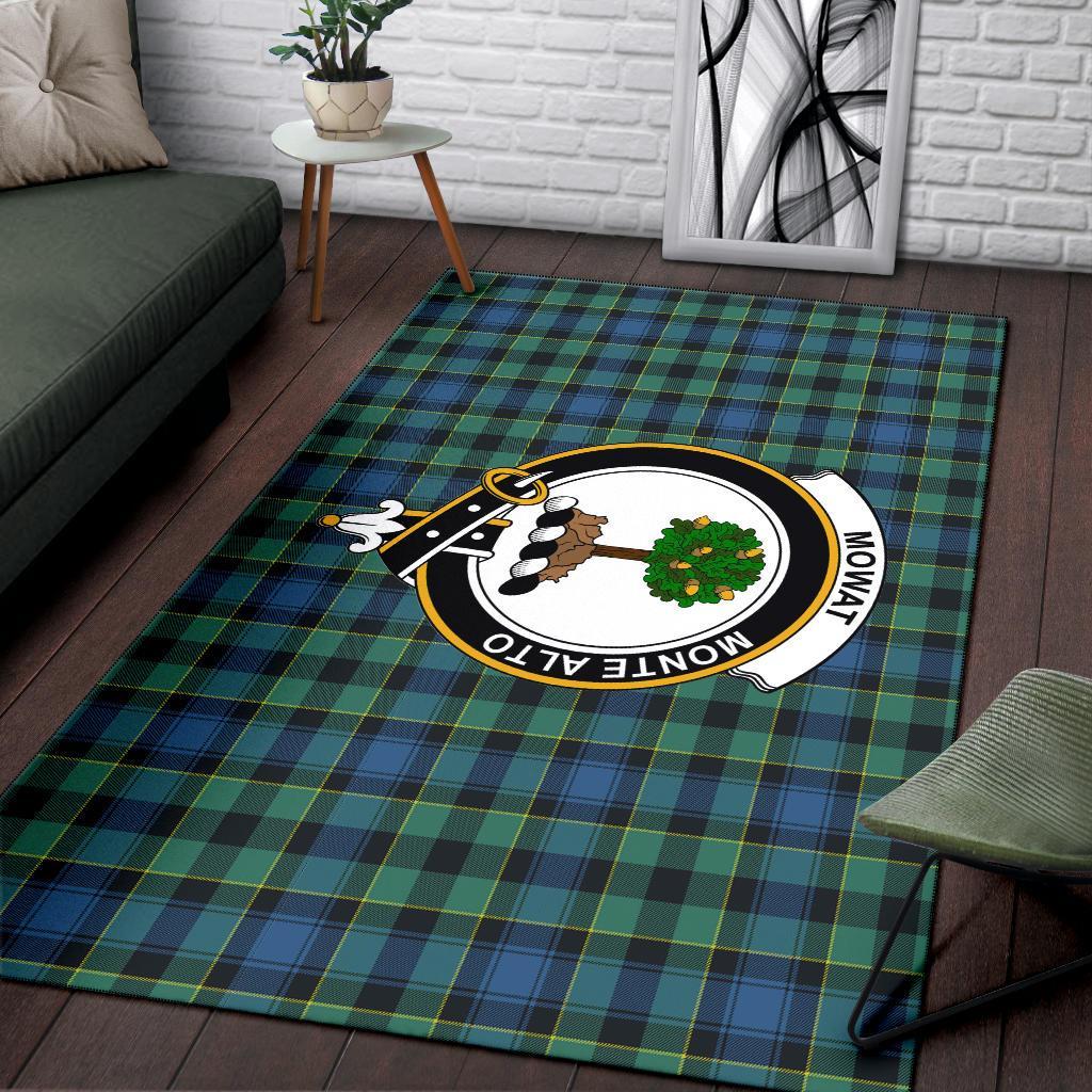 Mowat (Of Inglistoun) Tartan Crest Area Rug