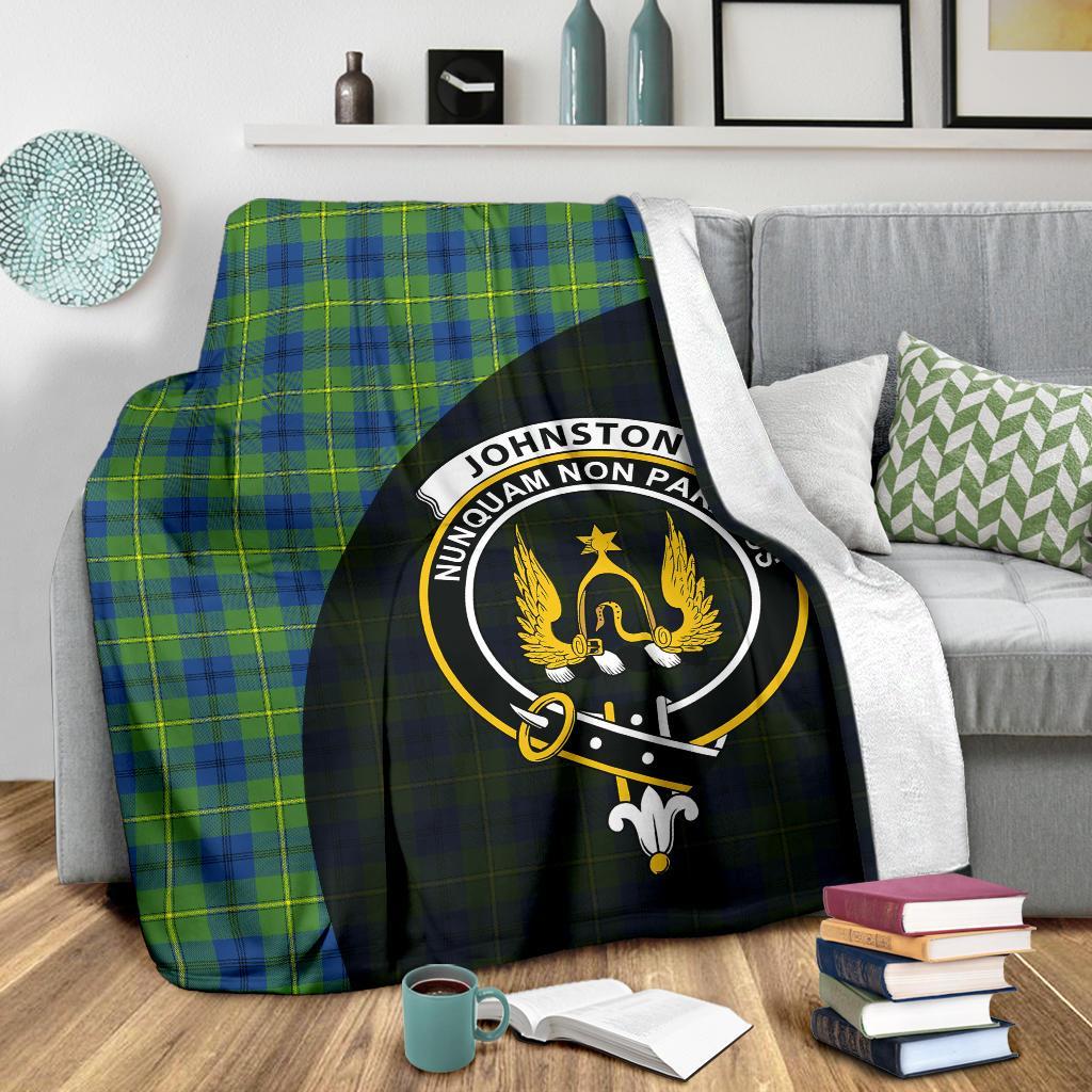 Johnston Ancient Tartan Crest Blanket Wave Style