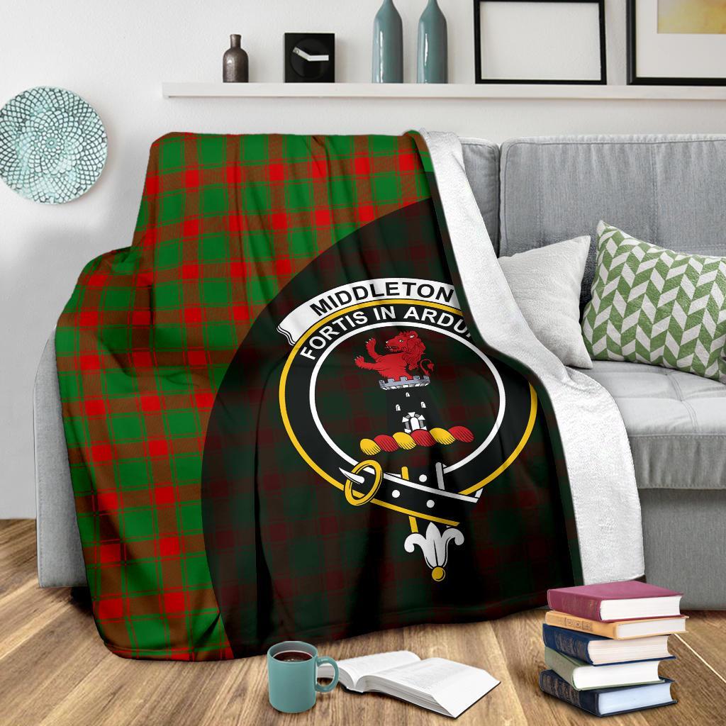 Middleton Modern Tartan Crest Blanket Wave Style