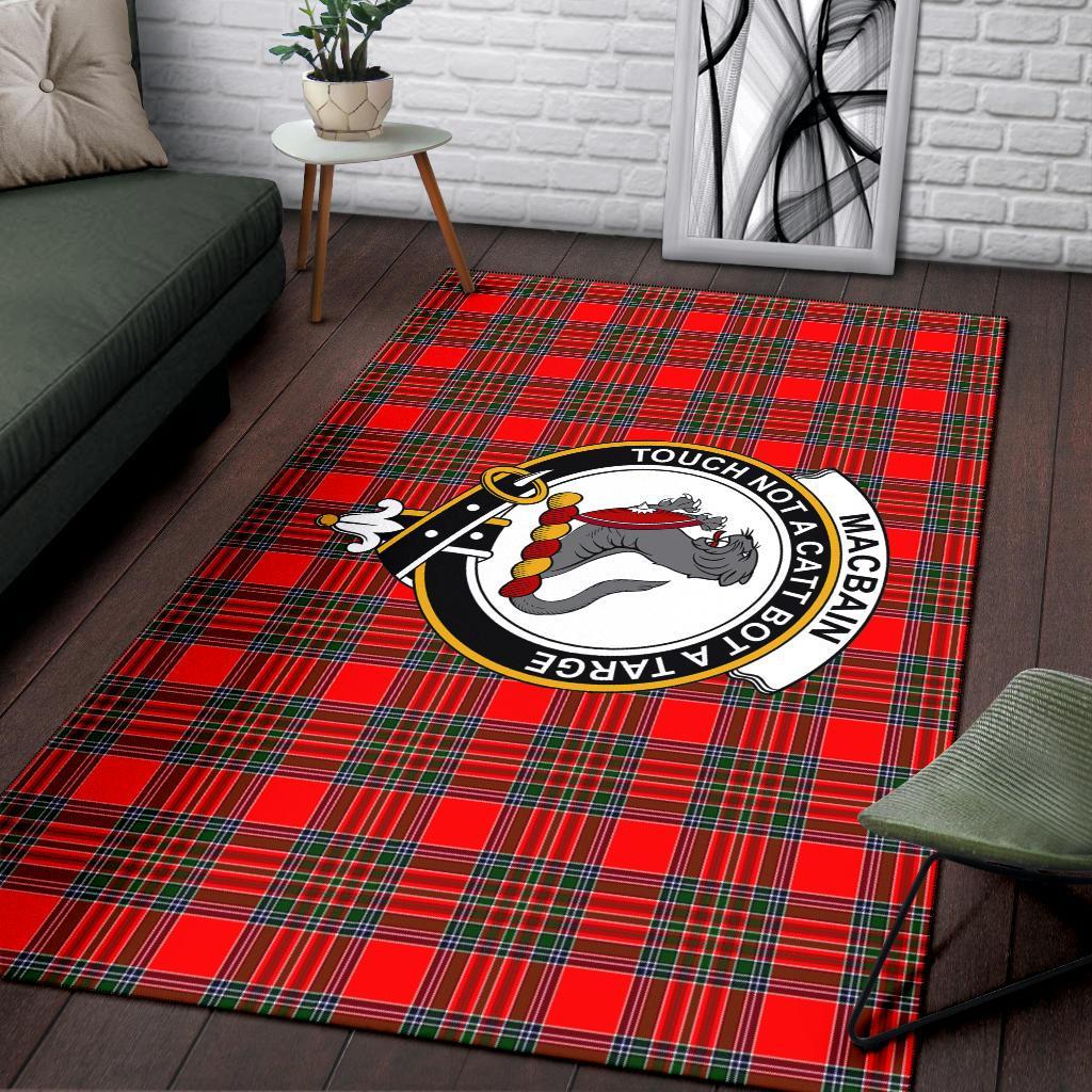 Macbain Tartan Crest Area Rug