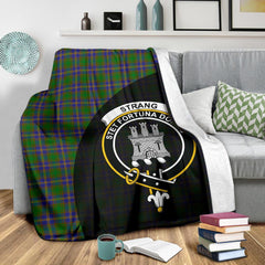 Strange of Balkaskie Tartan Crest Blanket Wave Style