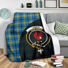 Laing Tartan Crest Blanket Wave Style