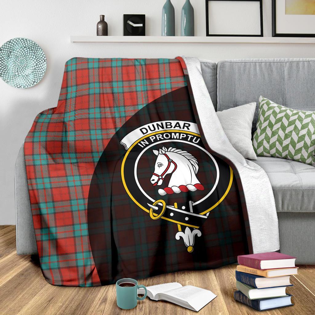 Dunbar Ancient Tartan Crest Blanket Wave Style