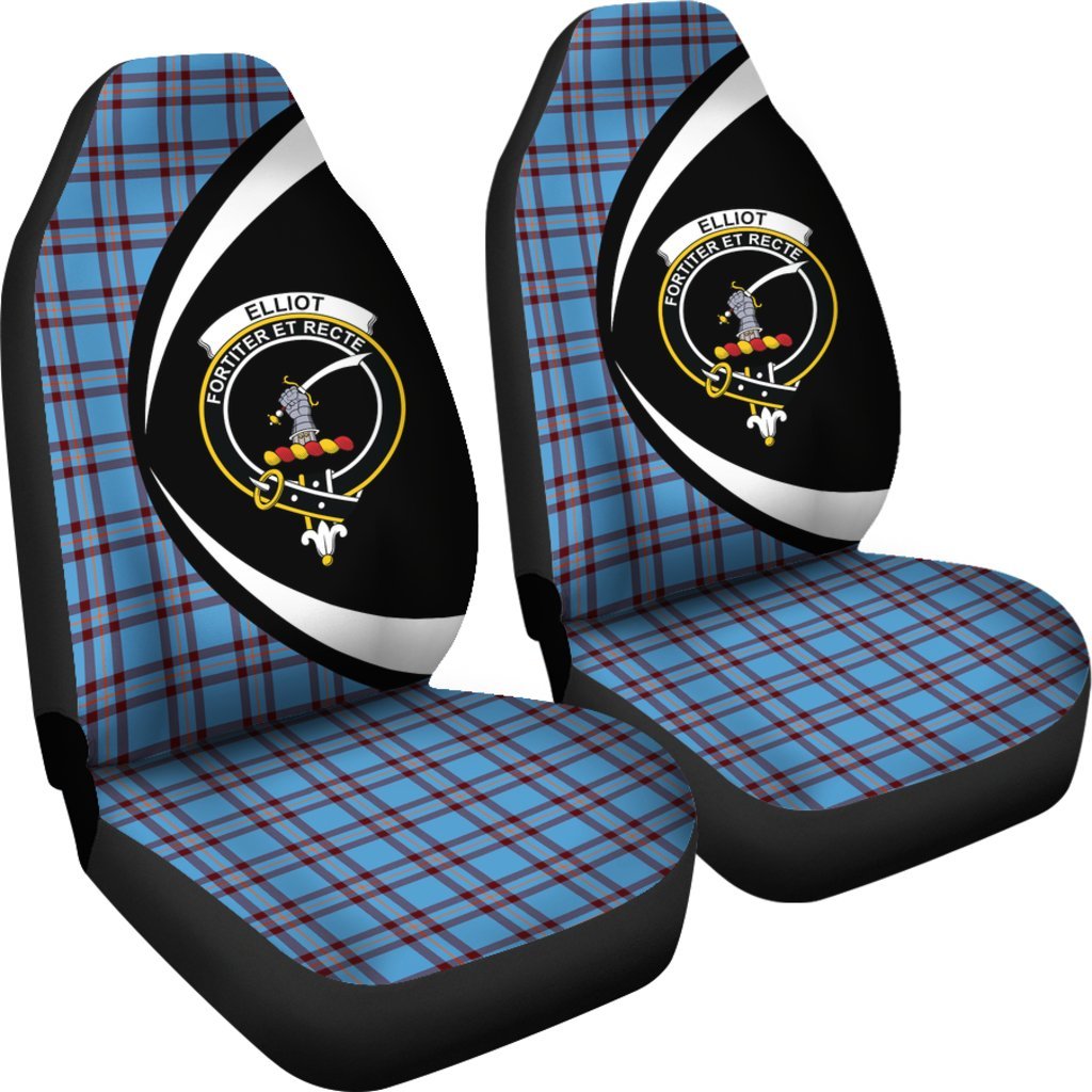 Elliot Ancient Tartan Crest Circle Car Seat Cover