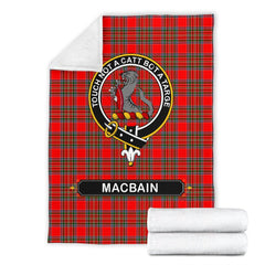 MacBain Family Tartan Crest Blanket - 3 Sizes