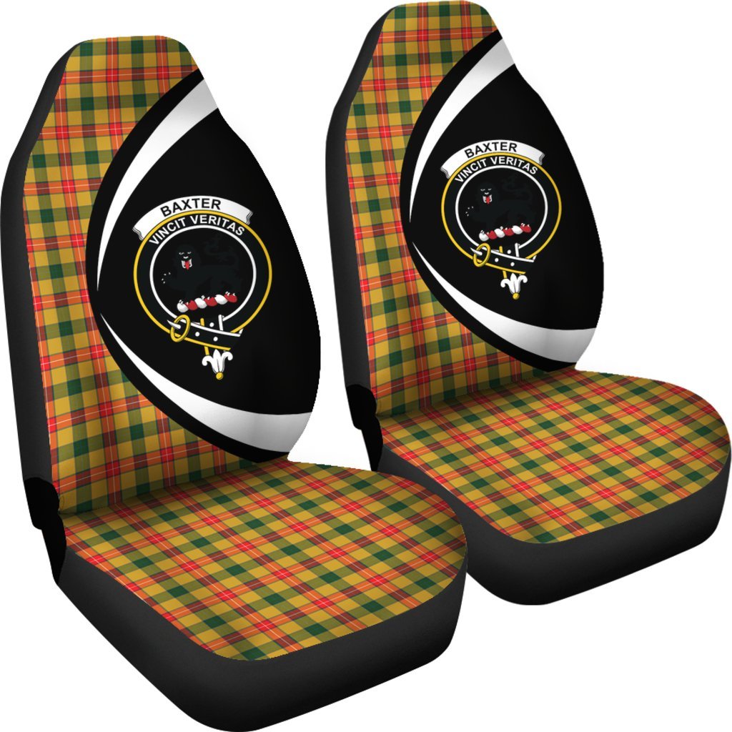 Baxter Tartan Crest Circle Style Car Seat Cover
