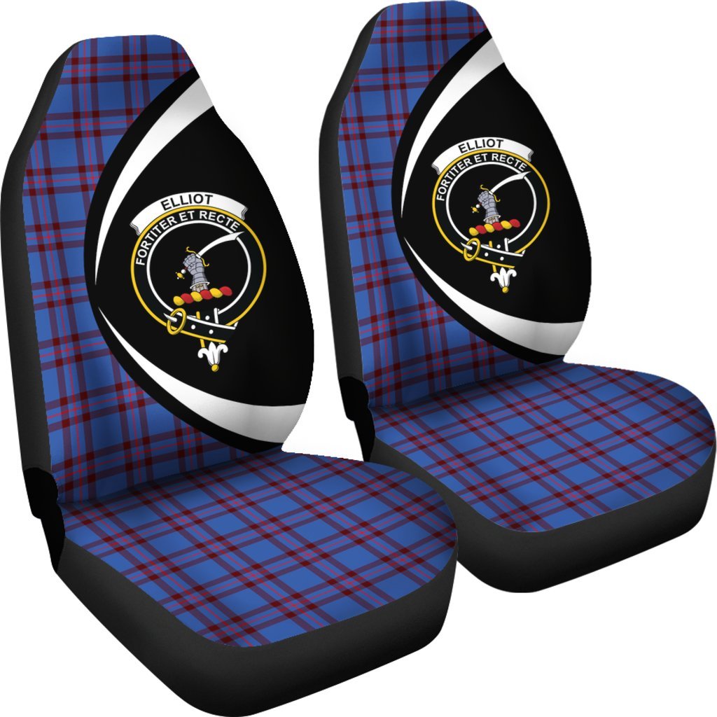 Elliot Modern Tartan Crest Circle Car Seat Cover