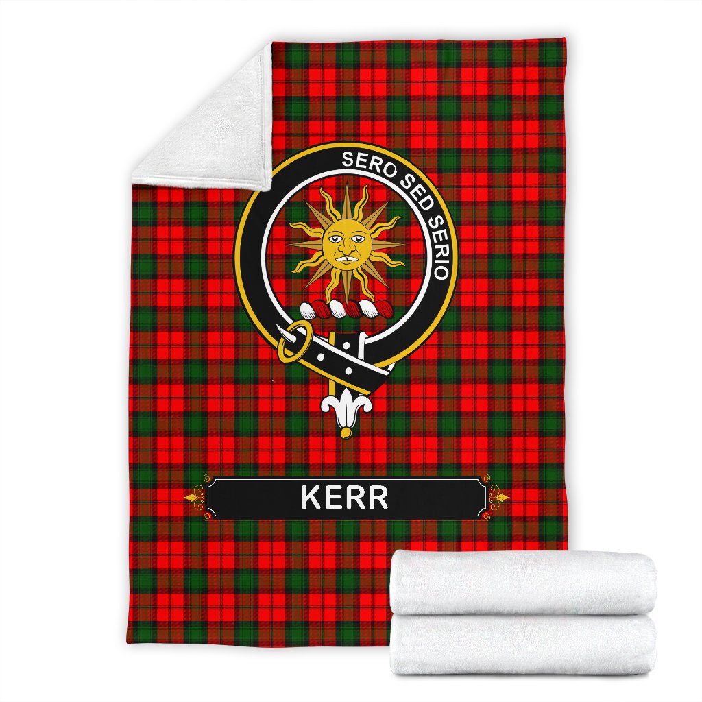 Kerr Tartan Crest Blanket - 3 Sizes