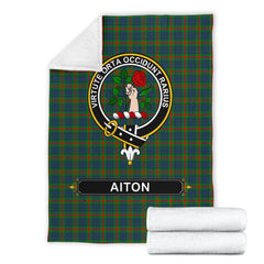 Aiton Family Tartan Crest Blanket - 3 Sizes
