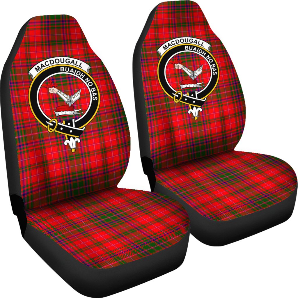 Macdougall Family Modern Tartan Crest Car Seat Cover