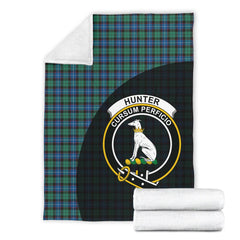 Hunter Ancient Tartan Crest Blanket - 3 Sizes