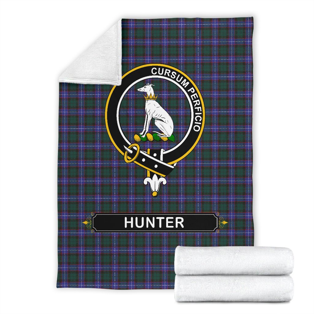 Hunter Tartan Crest Blanket - 3 Sizes