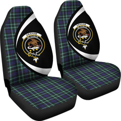 Graham of Montrose Modern Tartan Crest Car Seat Cover - Circle Style