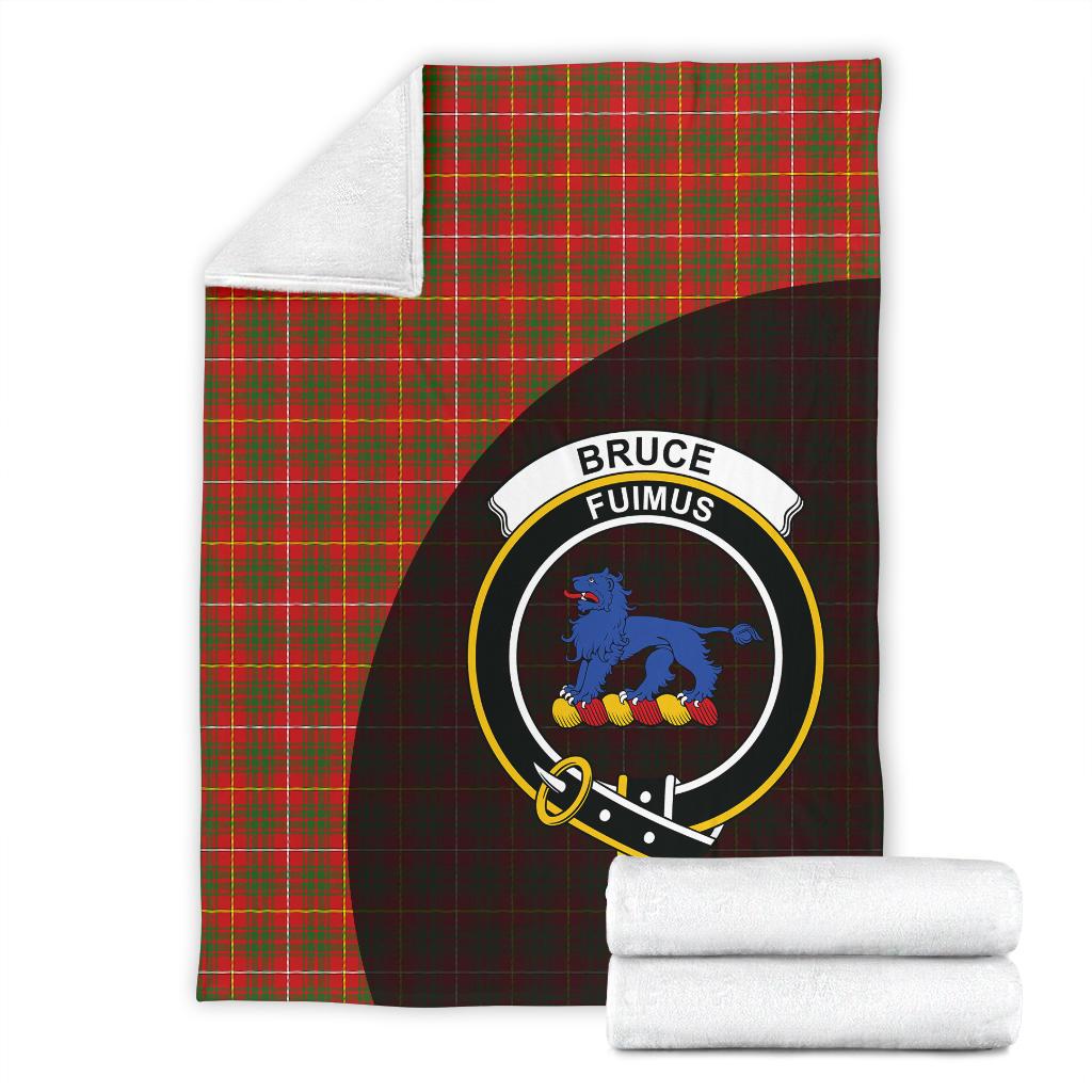 Bruce Family Modern Tartan Crest Blanket