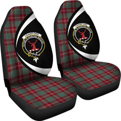 Crawford Modern Tartan Crest Circle Style Car Seat Cover