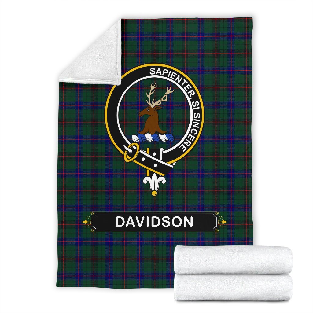 Davidson Tartan Crest Blanket - 3 Sizes
