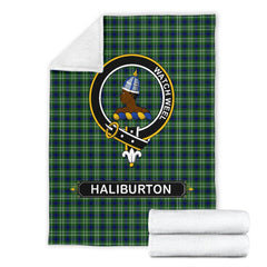 Haliburton Family Tartan Crest Blanket - 3 Sizes