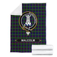 Malcolm (MacCallum) Tartan Crest Blankets