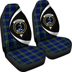 Arbuthnot Modern Tartan Crest Circle Style Car Seat Cover