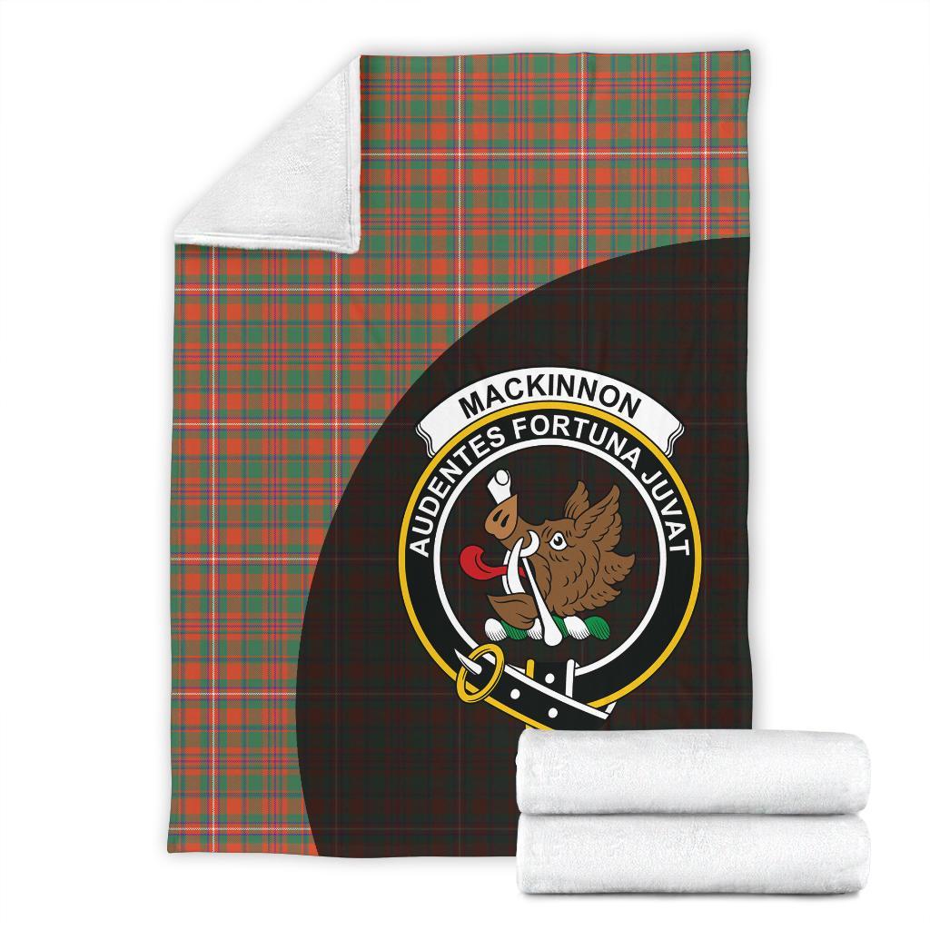 MacKinnon Ancient Tartan Crest Blanket Wave Style