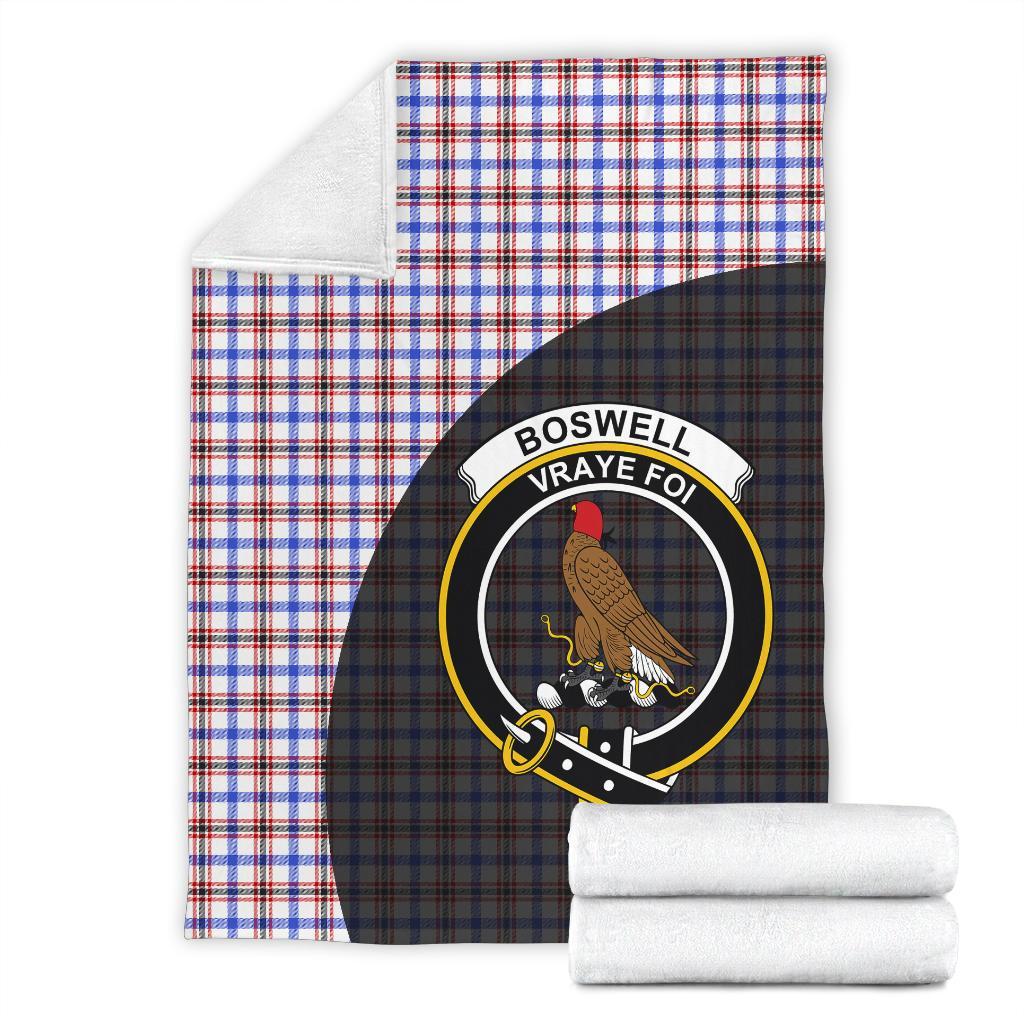 Boswell Modern Tartan Crest Blanket Wave Style
