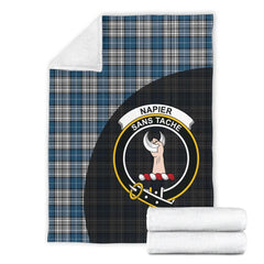 Napier Modern Tartan Crest Blanket Wave Style