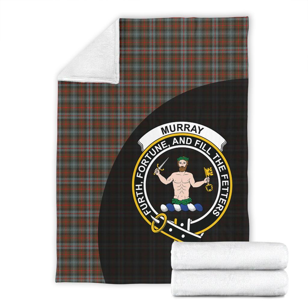 Murray of Atholl Weathered Tartan Crest Blanket Wave Style