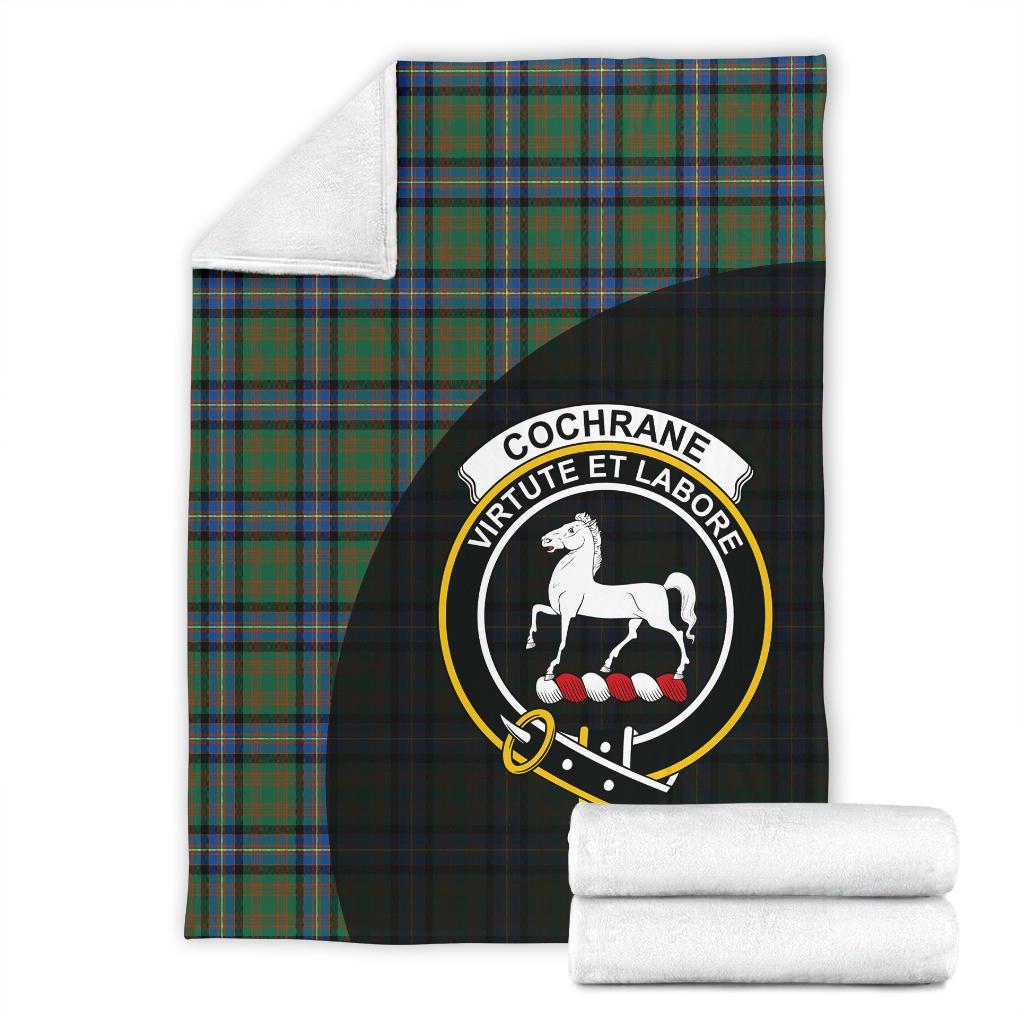 Cochrane Ancient Tartan Crest Blanket Wave Style