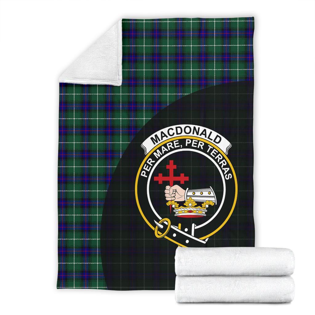 MacDonald of the Isles Hunting Modern Tartan Crest Blanket Wave Style