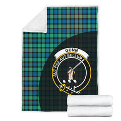 Gunn Ancient Tartan Crest Blanket Wave Style