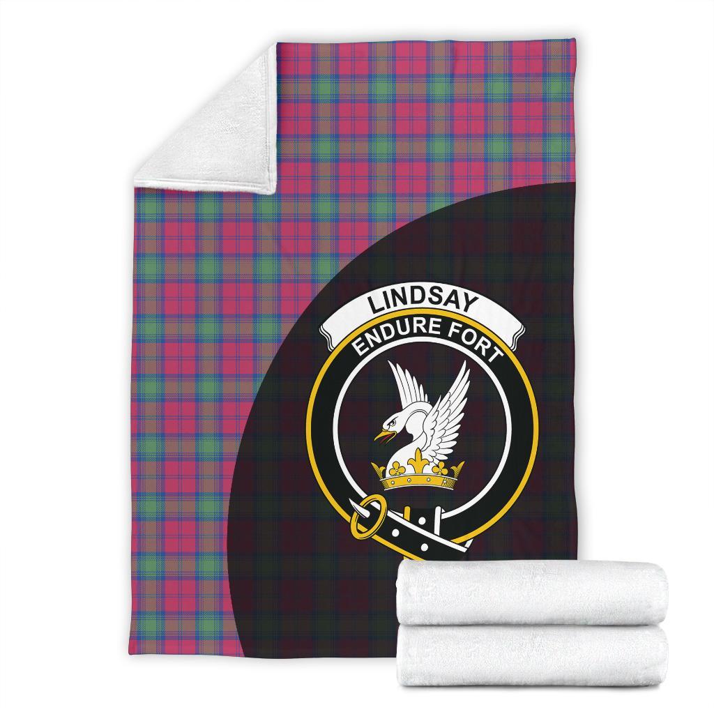 Lindsay Ancient Tartan Crest Blanket Wave Style